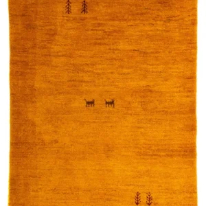 Gabbeh-teppe - persisk - 132 x 86 cm - gull