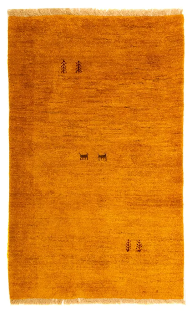 Gabbeh-teppe - persisk - 132 x 86 cm - gull
