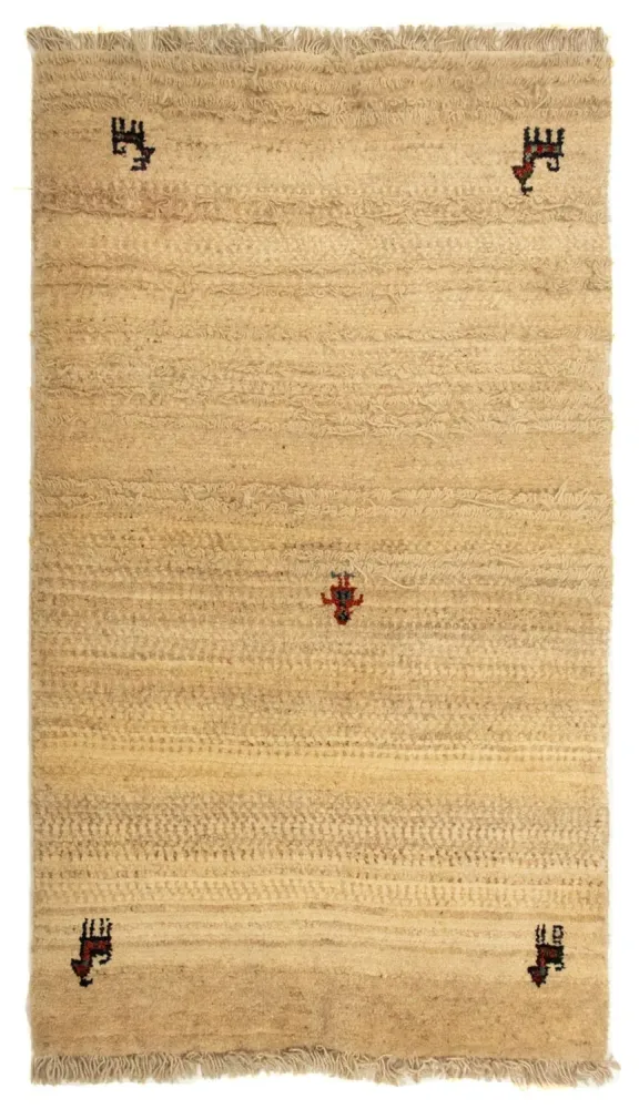 Gabbeh-teppe - persisk - 133 x 78 cm - beige