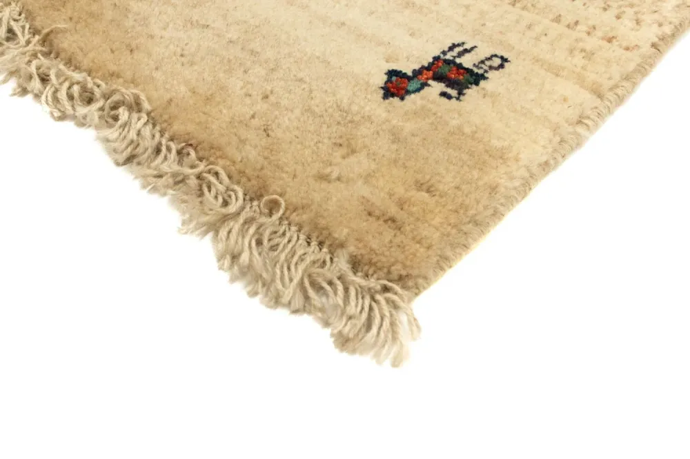 Gabbeh-teppe - persisk - 133 x 78 cm - beige