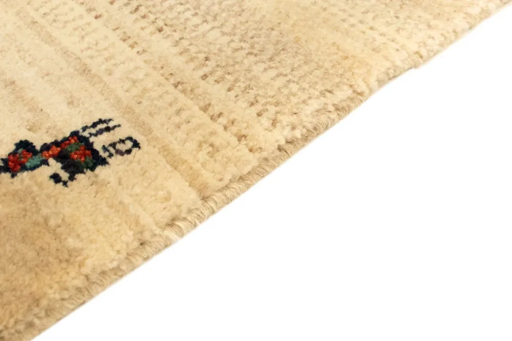 Gabbeh-teppe - persisk - 133 x 78 cm - beige