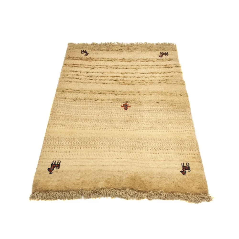 Gabbeh-teppe - persisk - 133 x 78 cm - beige
