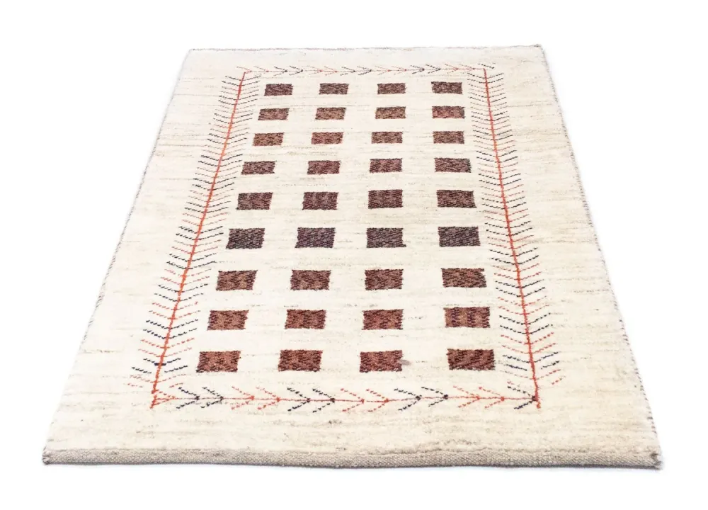 Gabbeh-teppe - persisk - 135 x 84 cm - beige
