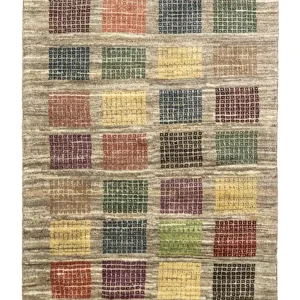 Gabbeh-teppe - persisk - 137 x 102 cm - grå