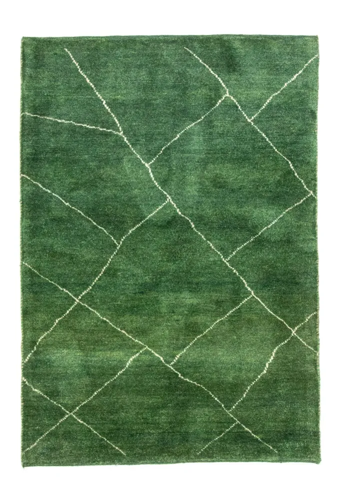 Gabbeh-teppe - persisk - 143 x 100 cm - grønn
