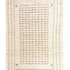 Gabbeh-teppe - persisk - 145 x 100 cm - beige