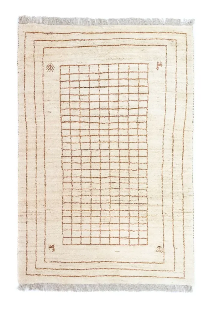 Gabbeh-teppe - persisk - 145 x 100 cm - beige