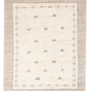 Gabbeh-teppe - persisk - 145 x 96 cm - lys beige