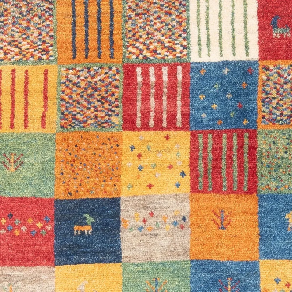 Gabbeh-teppe - persisk - 146 x 101 cm - flerfarget