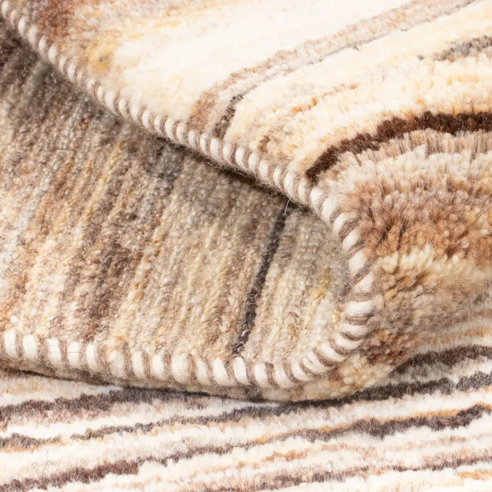 Gabbeh-teppe - persisk - 146 x 106 cm - mørk beige
