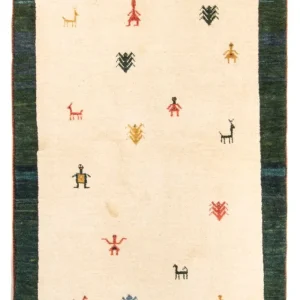 Gabbeh-teppe - persisk - 152 x 100 cm - flerfarget