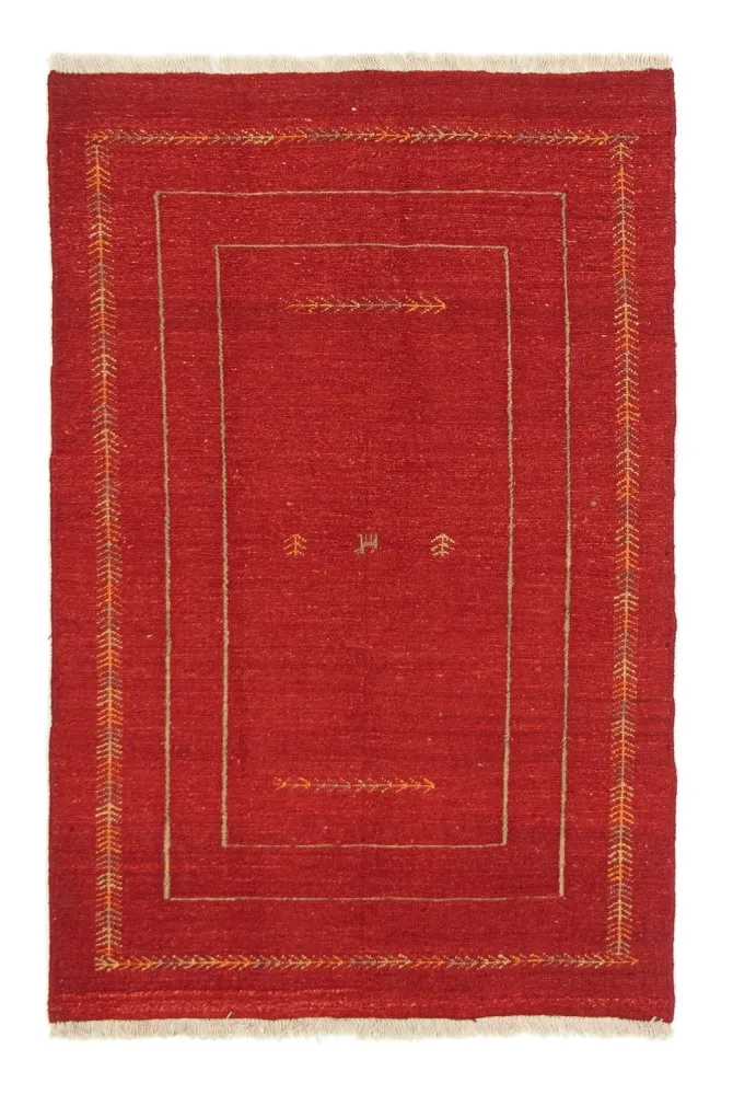 Gabbeh-teppe - persisk - 170 x 112 cm - rød