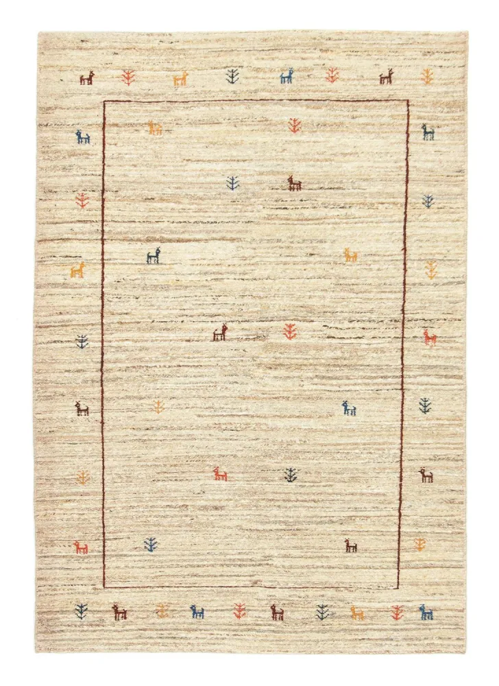 Gabbeh-teppe - persisk - 174 x 121 cm - beige