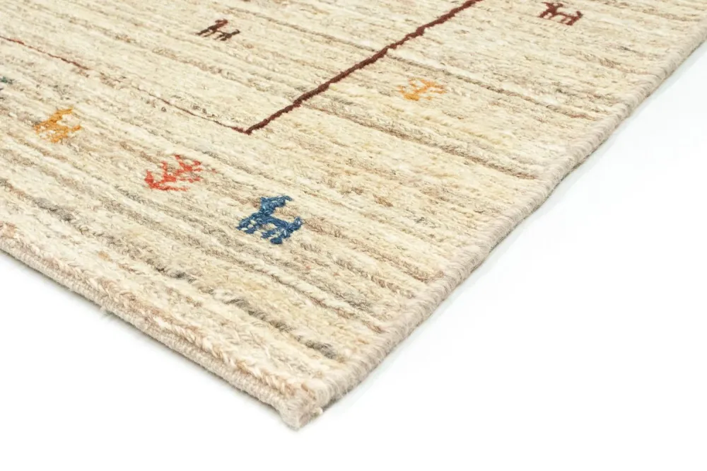 Gabbeh-teppe - persisk - 174 x 121 cm - beige