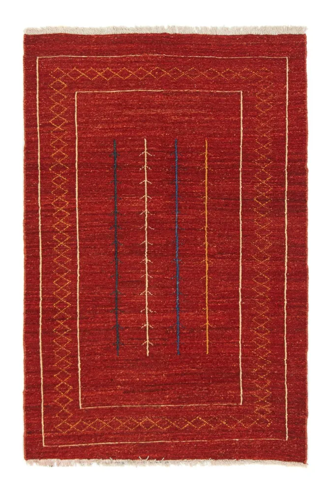 Gabbeh-teppe - persisk - 175 x 112 cm - rød
