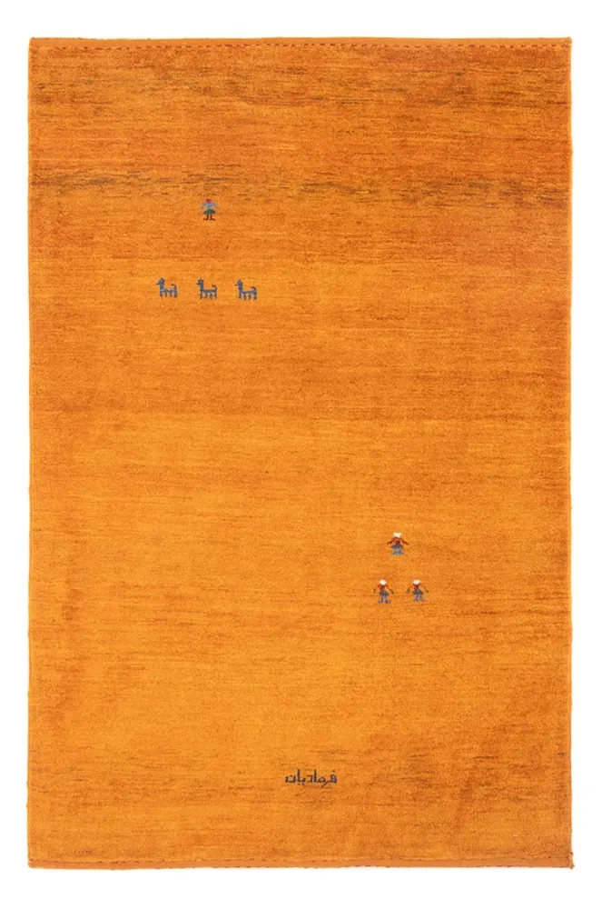 Gabbeh-teppe - persisk - 176 x 115 cm - oransje