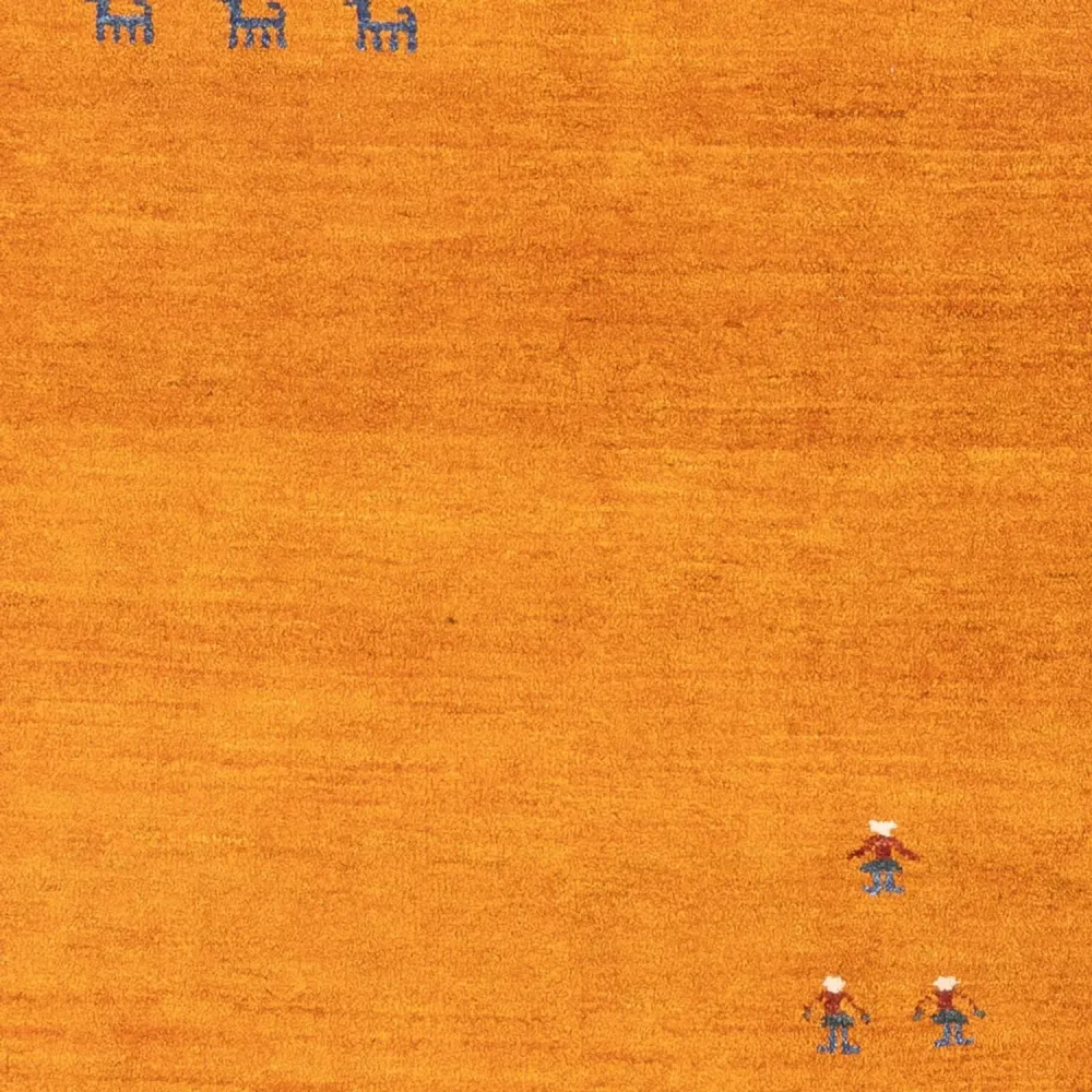 Gabbeh-teppe - persisk - 176 x 115 cm - oransje