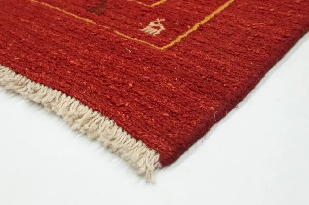 Gabbeh-teppe - persisk - 178 x 120 cm - rød