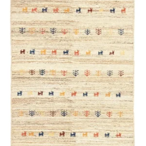 Gabbeh-teppe - persisk - 182 x 110 cm - beige