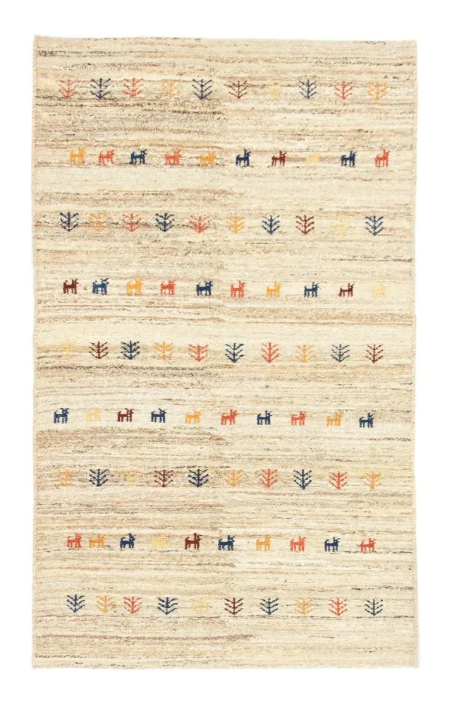 Gabbeh-teppe - persisk - 182 x 110 cm - beige