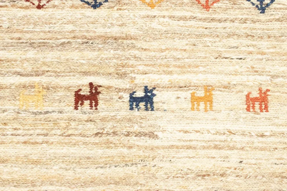 Gabbeh-teppe - persisk - 182 x 110 cm - beige