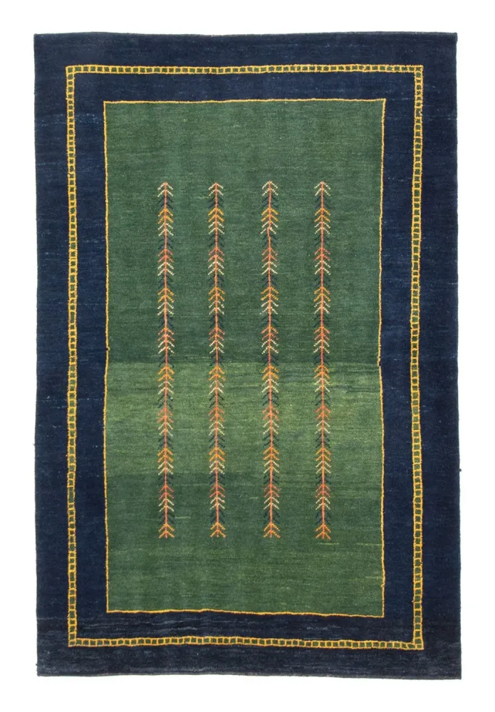 Gabbeh-teppe - persisk - 184 x 122 cm - grønn