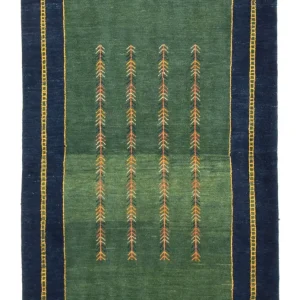 Gabbeh-teppe - persisk - 184 x 122 cm - grønn