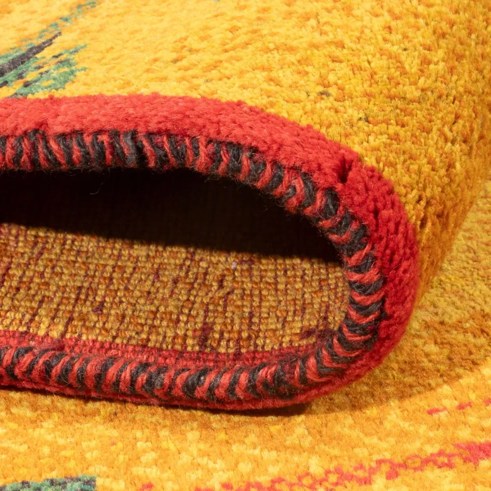 Gabbeh-teppe - persisk - 185 x 140 cm - flerfarget