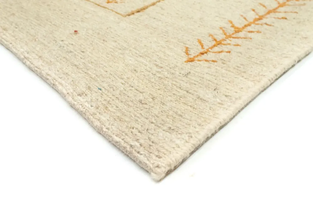 Gabbeh-teppe - persisk - 188 x 139 cm - beige
