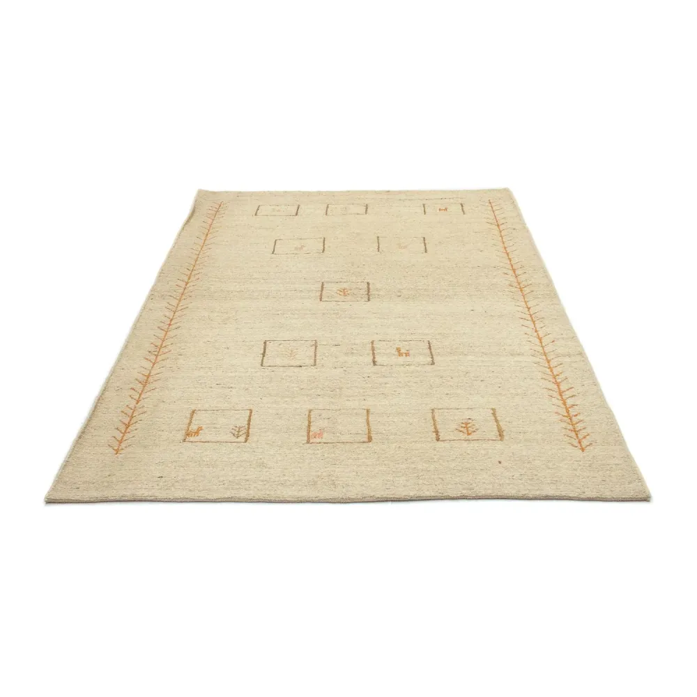 Gabbeh-teppe - persisk - 188 x 139 cm - beige