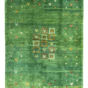 Gabbeh-teppe - persisk - 189 x 155 cm - grønn
