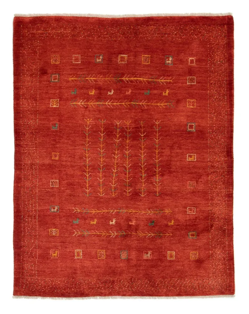 Gabbeh-teppe - persisk - 190 x 150 cm - rød