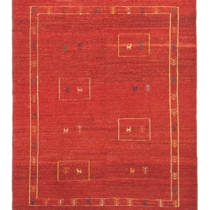 Gabbeh-teppe - persisk - 190 x 150 cm - rød