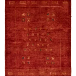 Gabbeh-teppe - persisk - 190 x 163 cm - rød