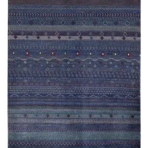 Gabbeh-teppe - persisk - 191 x 140 cm - mørkeblå