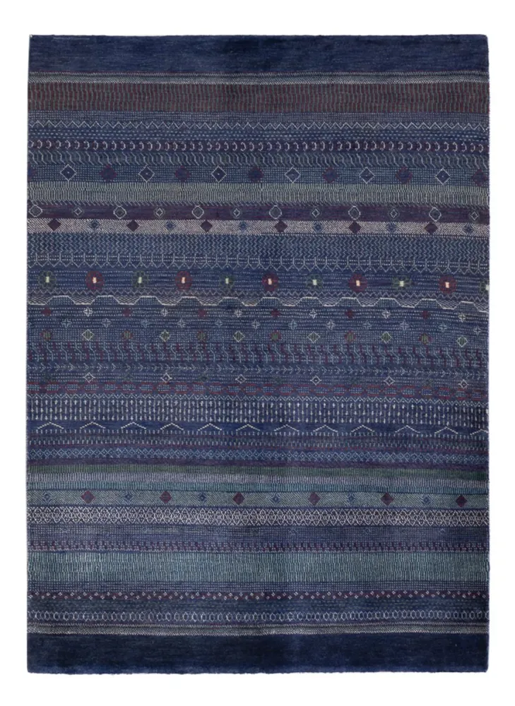 Gabbeh-teppe - persisk - 191 x 140 cm - mørkeblå