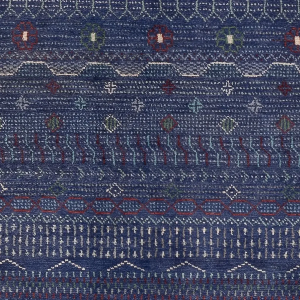 Gabbeh-teppe - persisk - 191 x 140 cm - mørkeblå