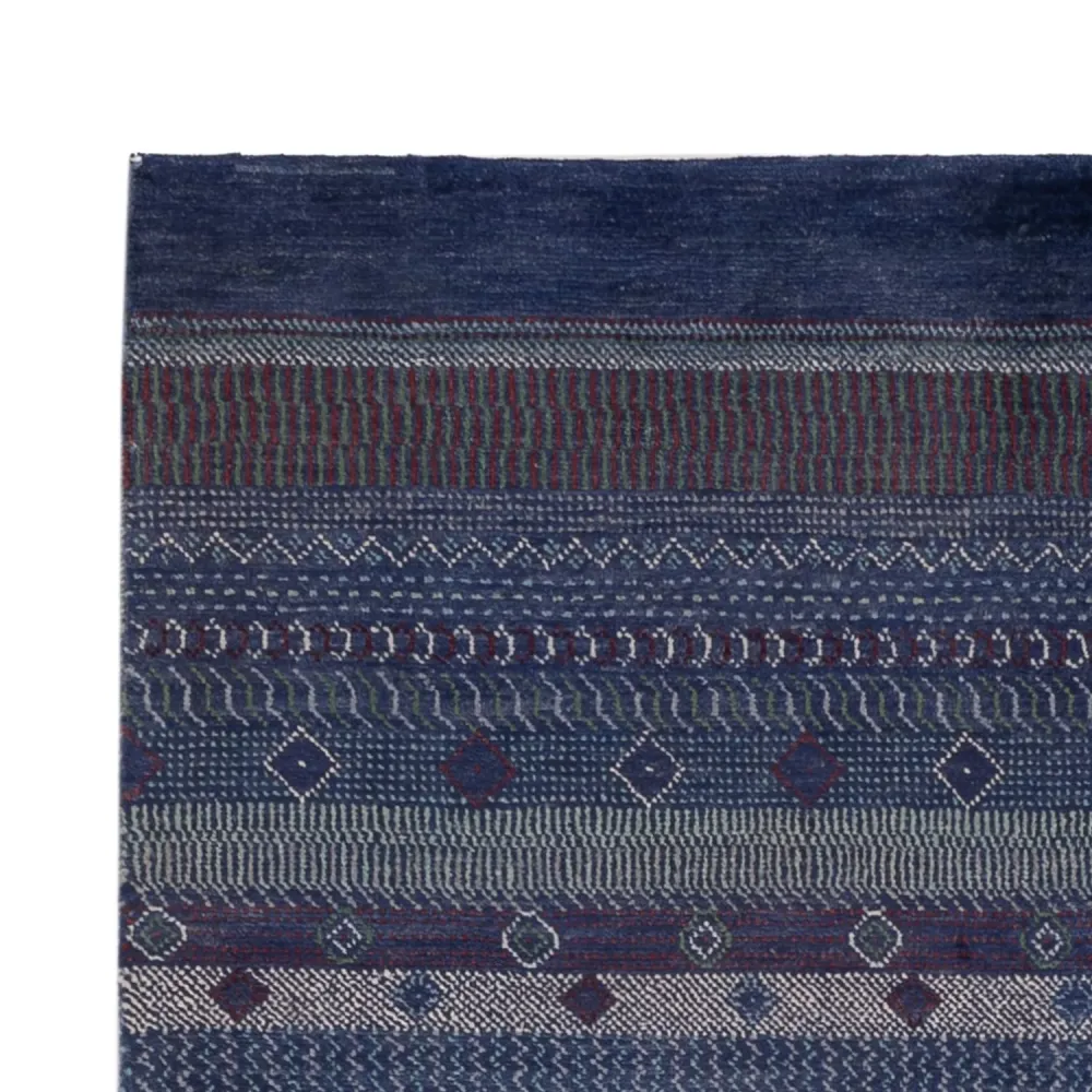 Gabbeh-teppe - persisk - 191 x 140 cm - mørkeblå