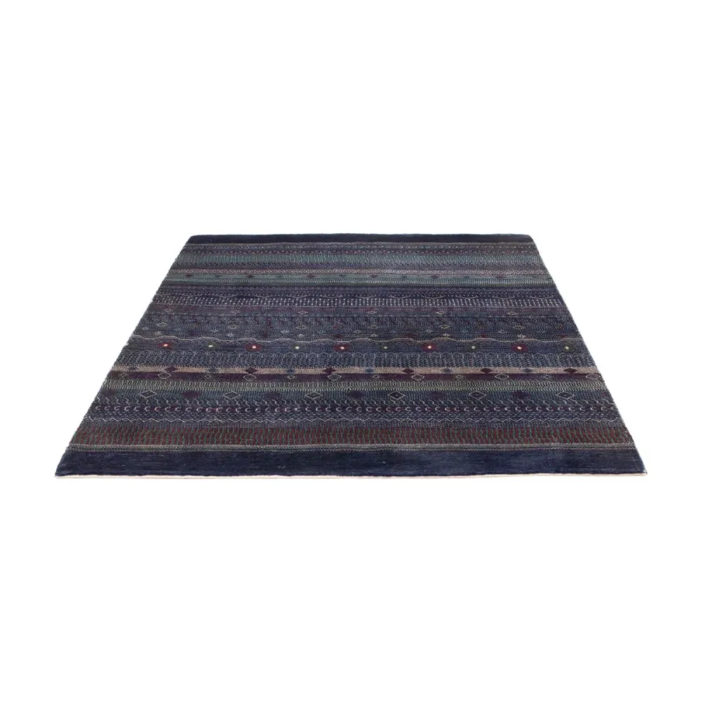 Gabbeh-teppe - persisk - 191 x 140 cm - mørkeblå