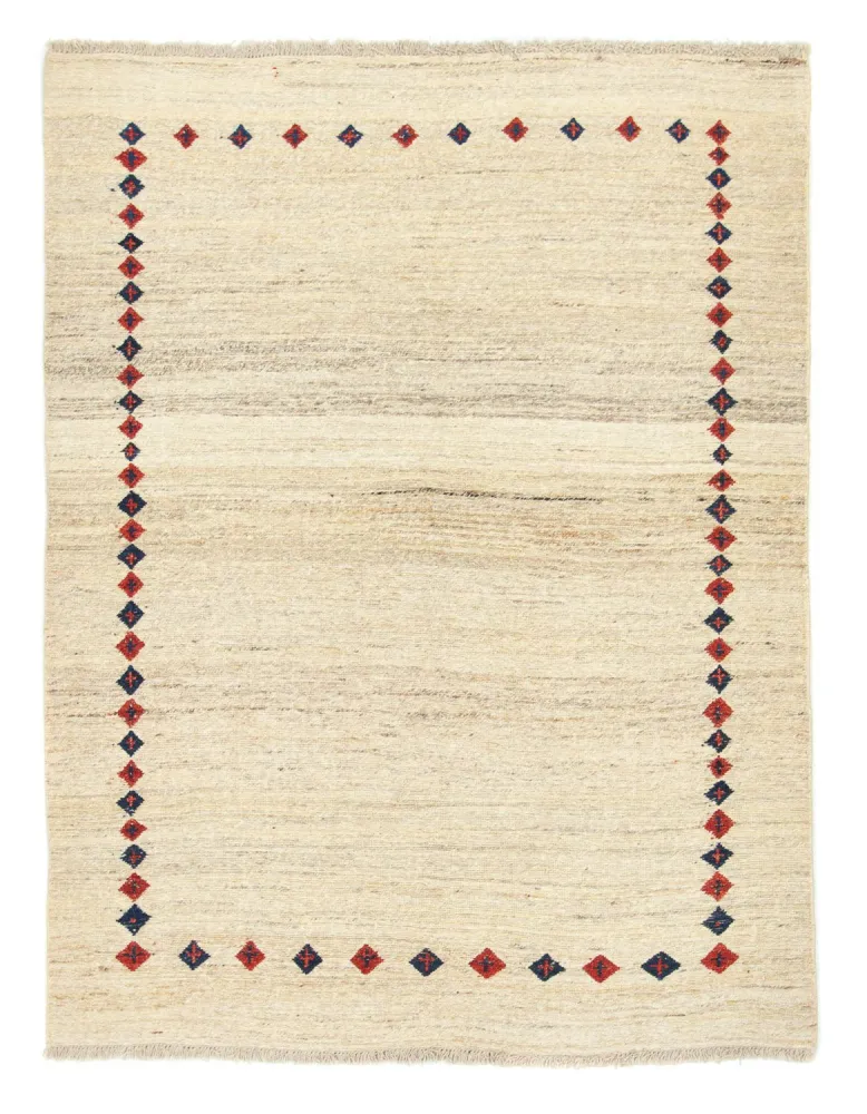 Gabbeh-teppe - persisk - 192 x 148 cm - beige