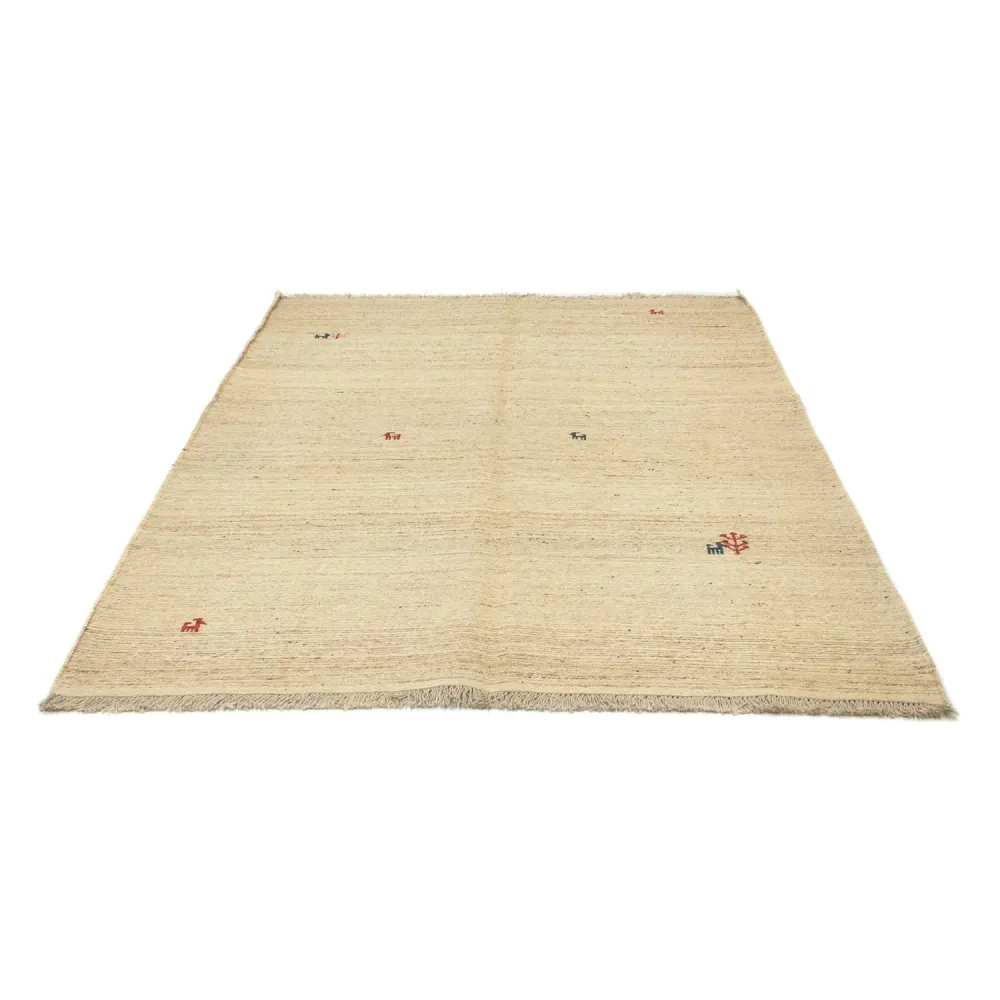 Gabbeh-teppe - persisk - 192 x 157 cm - beige