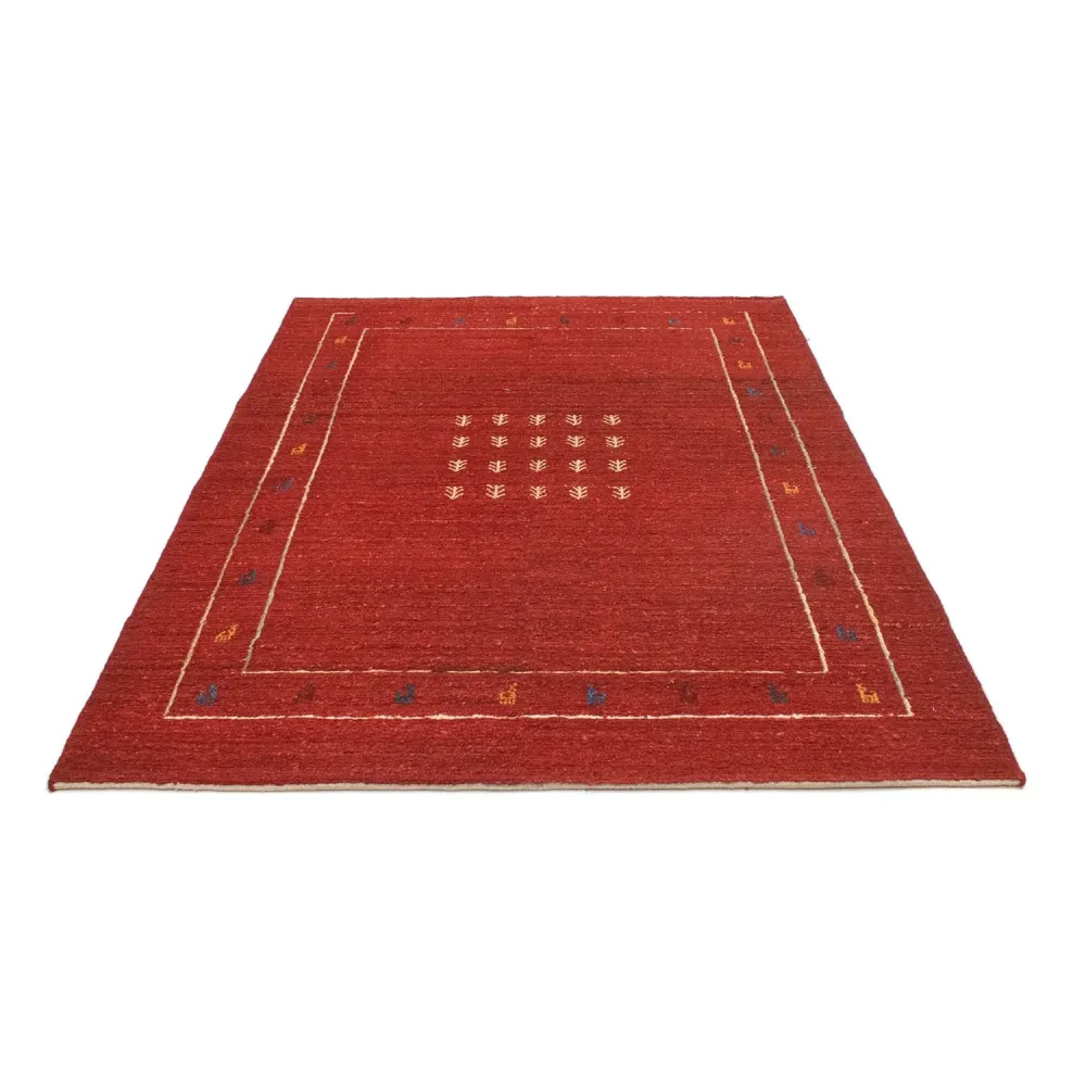 Gabbeh-teppe - persisk - 194 x 146 cm - rød