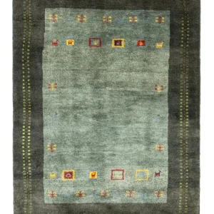 Gabbeh-teppe - persisk - 195 x 142 cm - grå