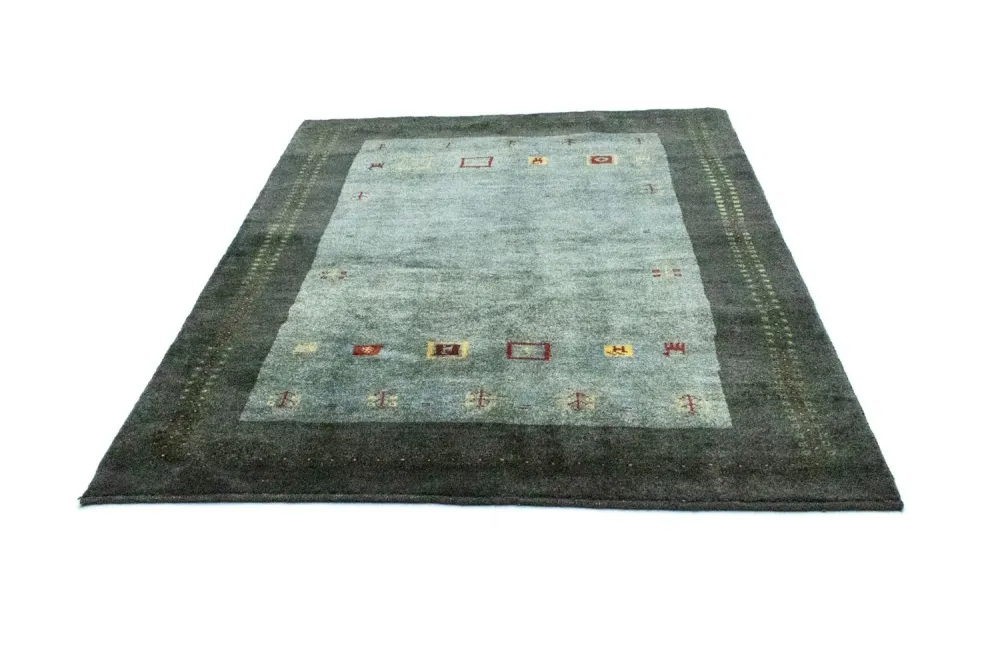 Gabbeh-teppe - persisk - 195 x 142 cm - grå