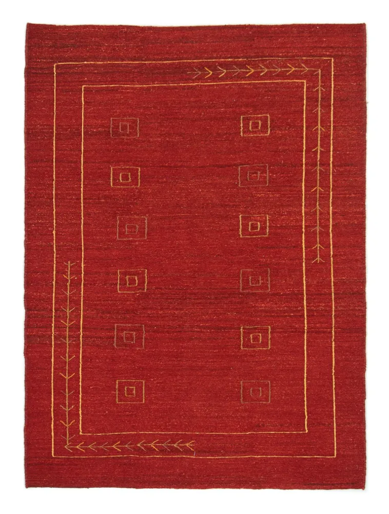 Gabbeh-teppe - persisk - 196 x 143 cm - rød