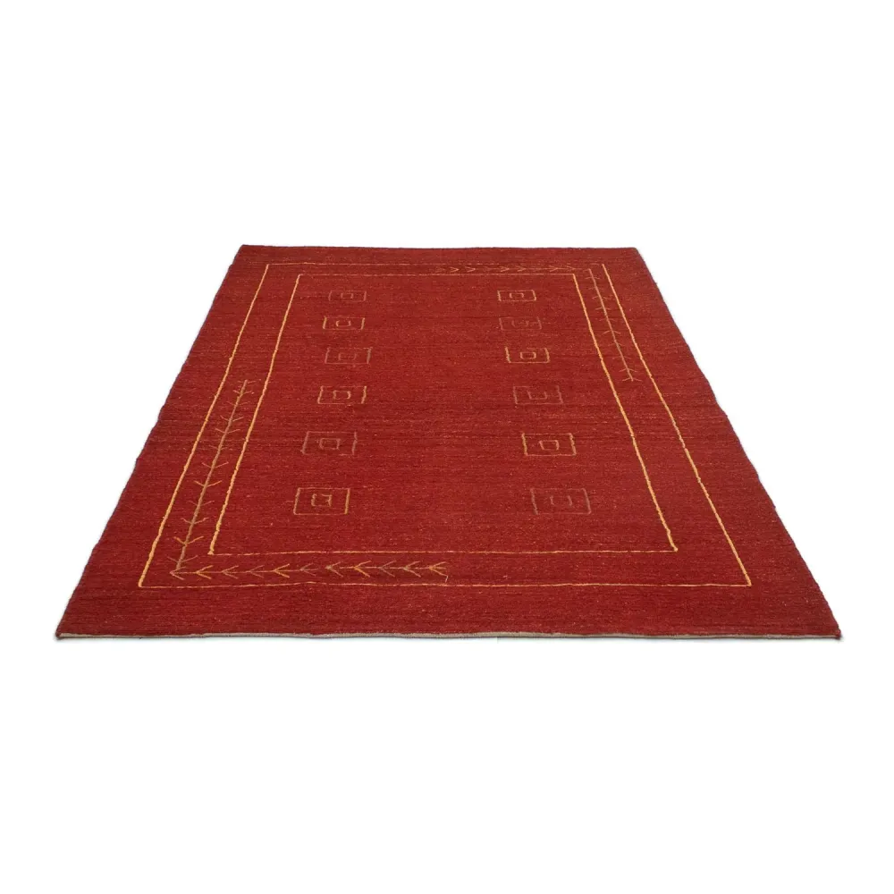 Gabbeh-teppe - persisk - 196 x 143 cm - rød