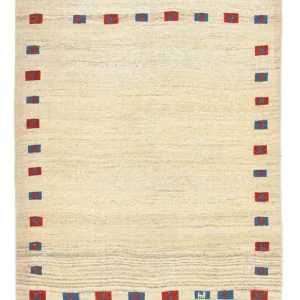 Gabbeh-teppe - persisk - 196 x 156 cm - beige