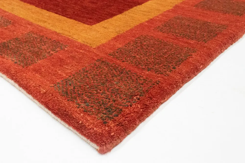 Gabbeh-teppe - persisk - 198 x 147 cm - rød