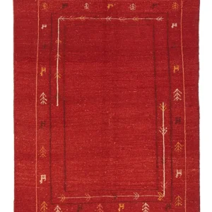 Gabbeh-teppe - persisk - 200 x 142 cm - rød