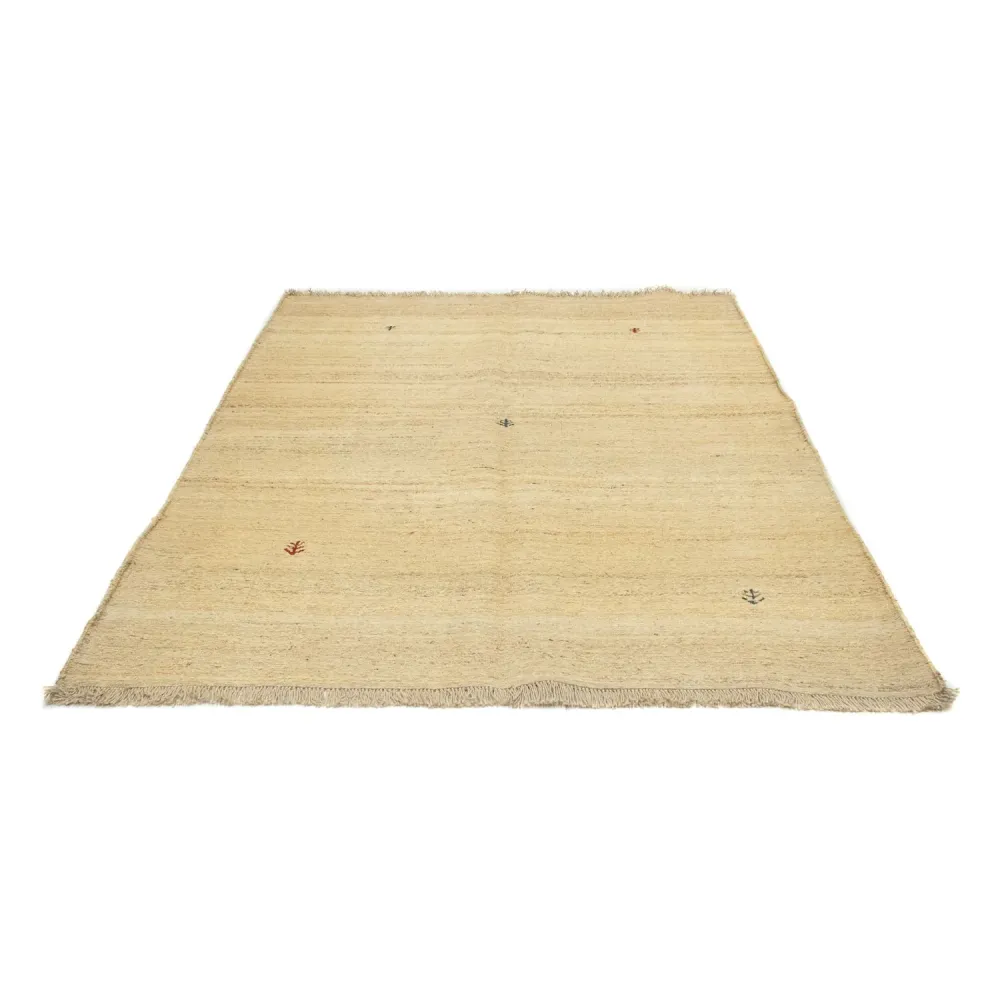 Gabbeh-teppe - persisk - 200 x 164 cm - beige